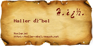 Haller Ábel névjegykártya
