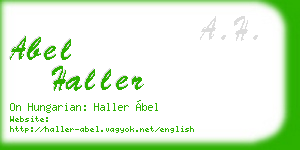 abel haller business card