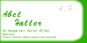 abel haller business card